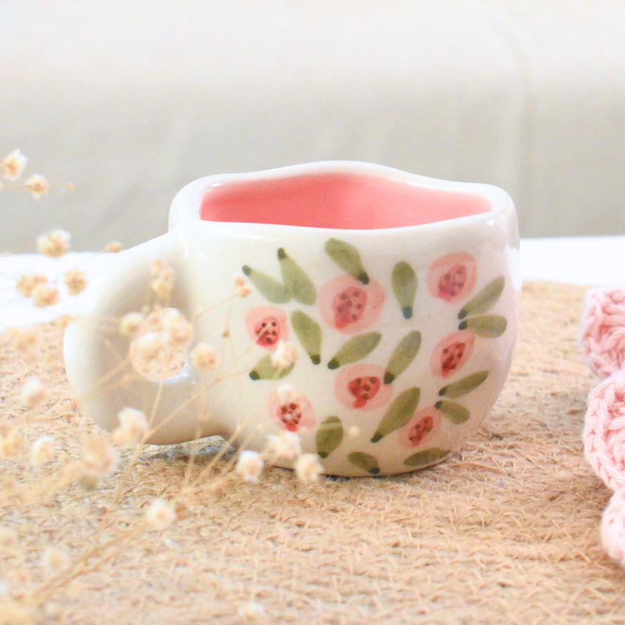Ceramic Cute Mug - Rosebud