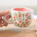 Ceramic Cute Mug - Rosebud