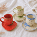 Strawberry Mug with matching coaster - Set of 3