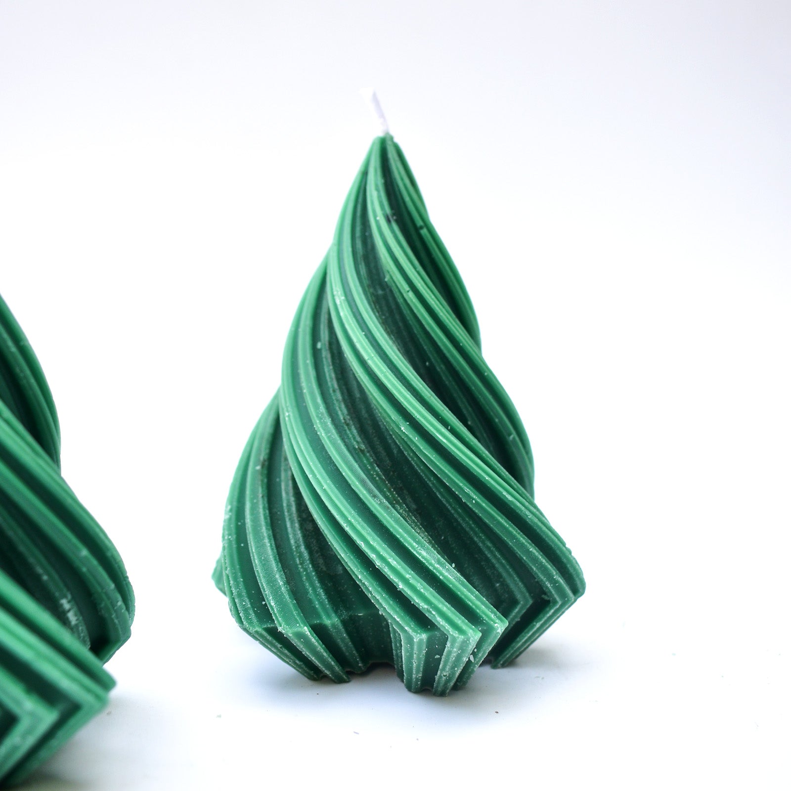 Christmas Candle - Dark Swirl Pine Tree ( Set of 2)