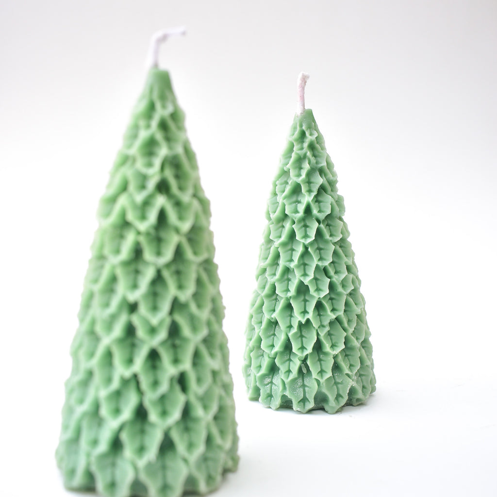 Christmas Candle -  Winter Pine Tree ( Set of 2)