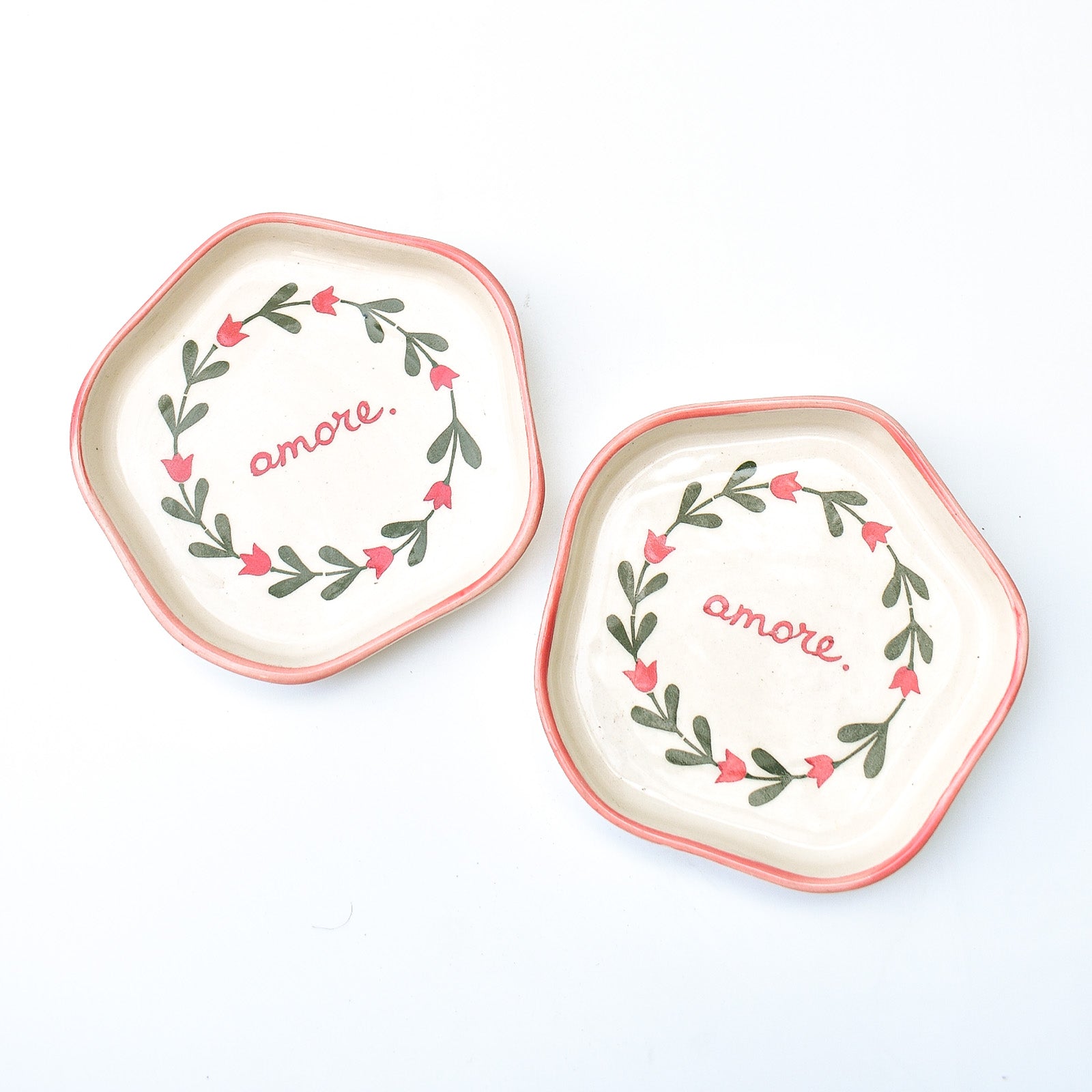 Ceramic Coaster/Trinket Tray - Amore