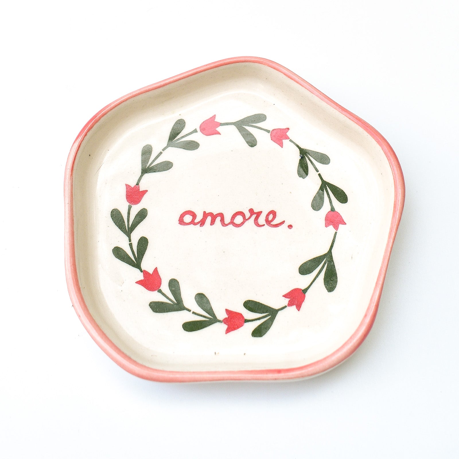 Ceramic Coaster/Trinket Tray - Amore