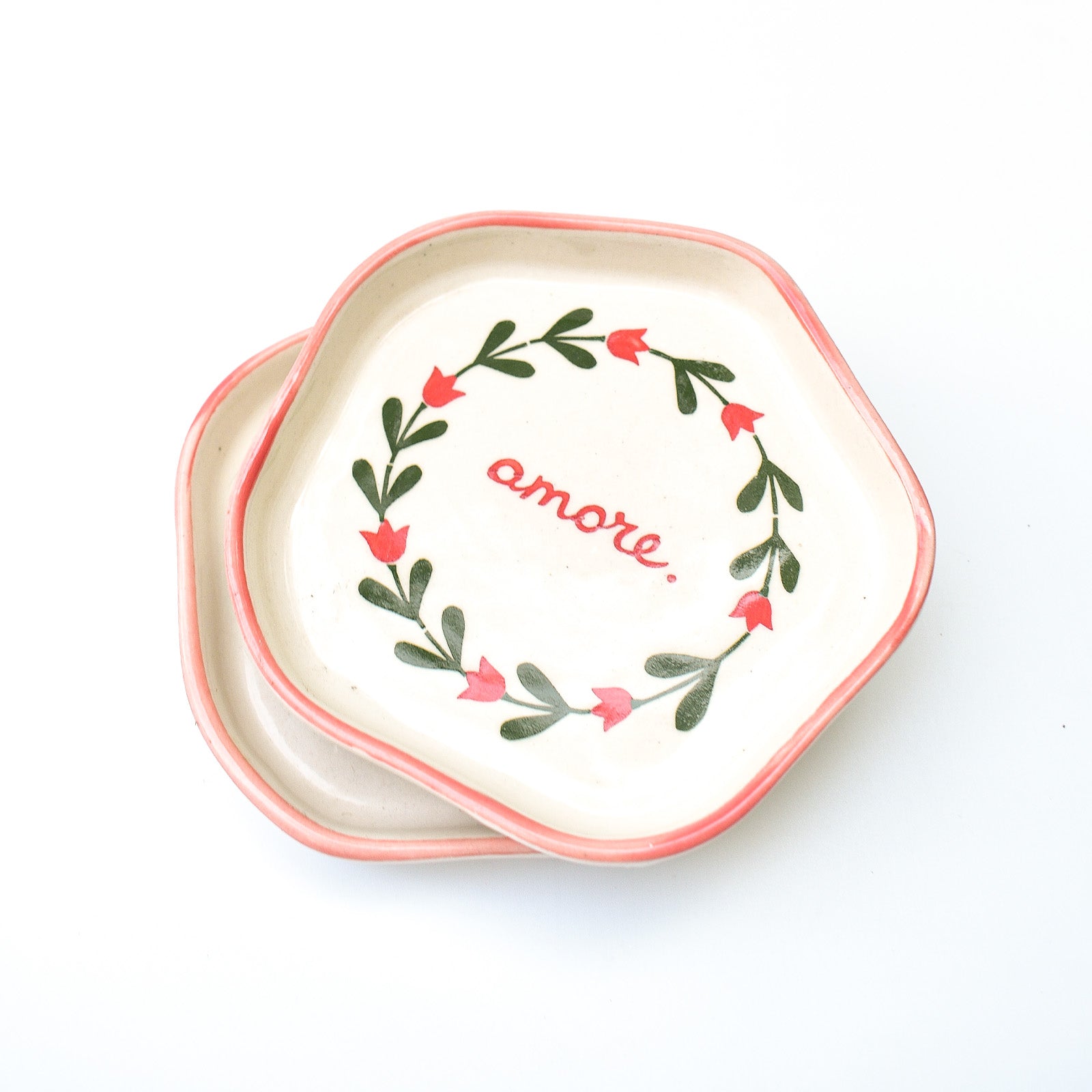 Ceramic Coaster/Trinket Tray - Amore