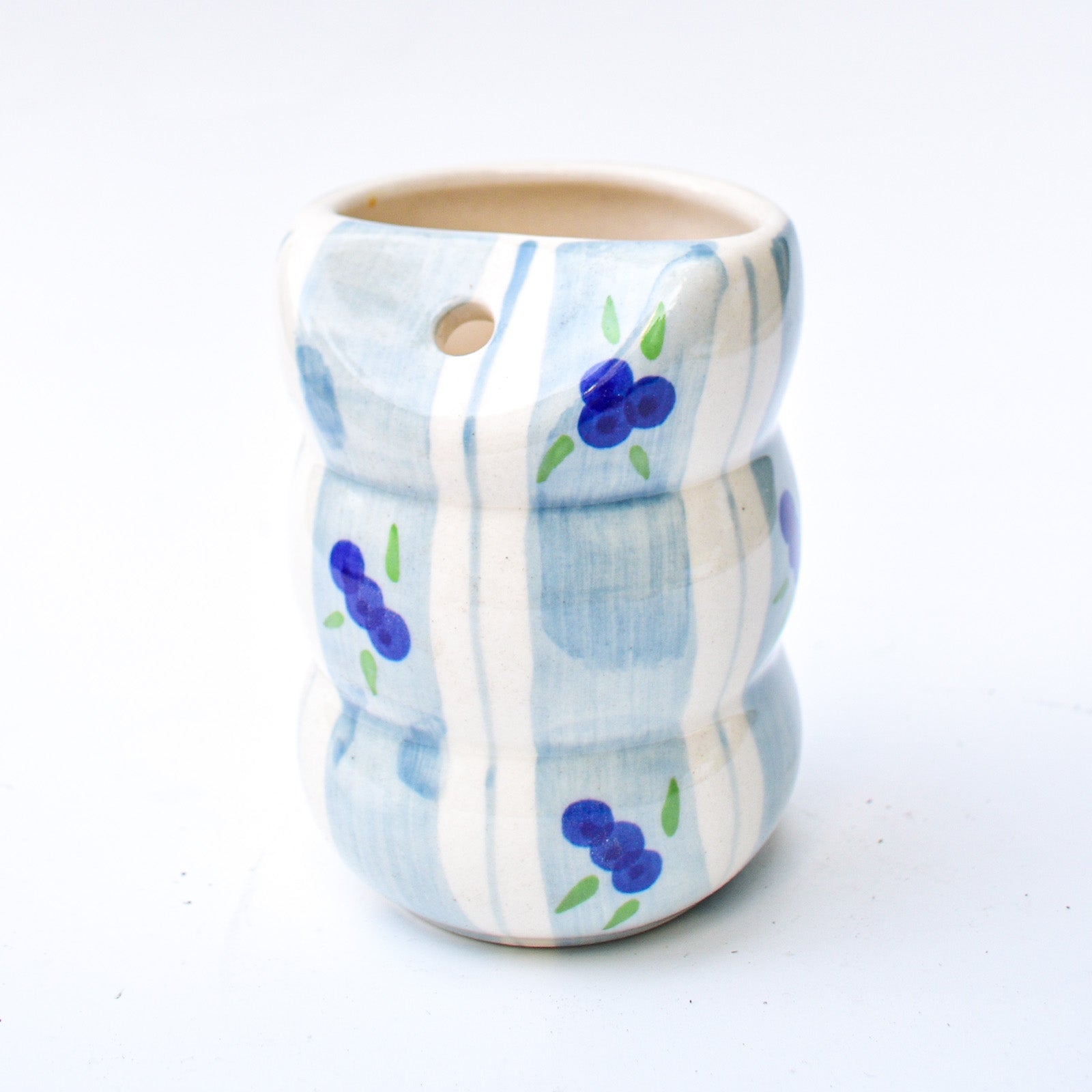 Ceramic Tumbler With Straw - Blueberry