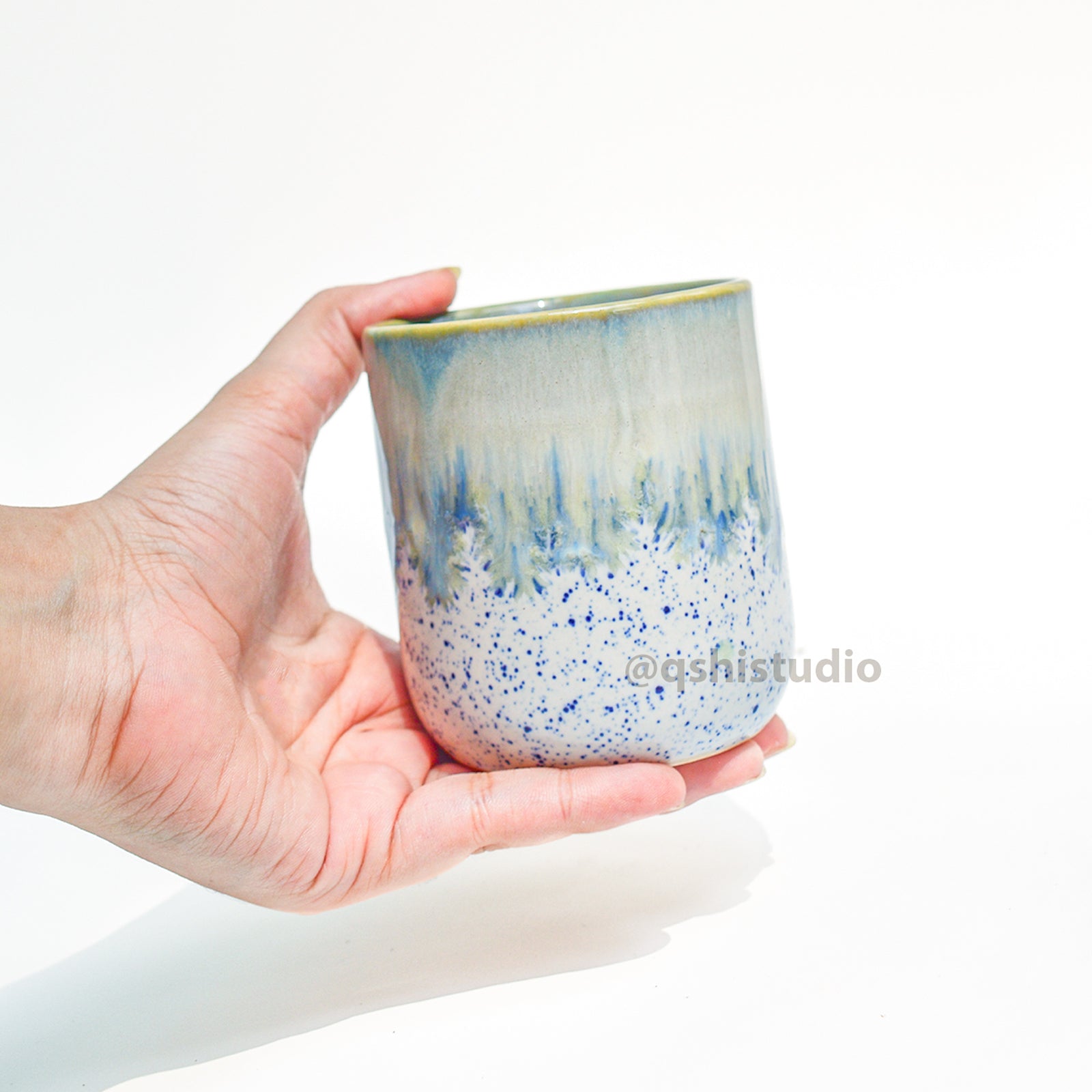 Kulhad Sipper Tea Cup - Speckled Ice