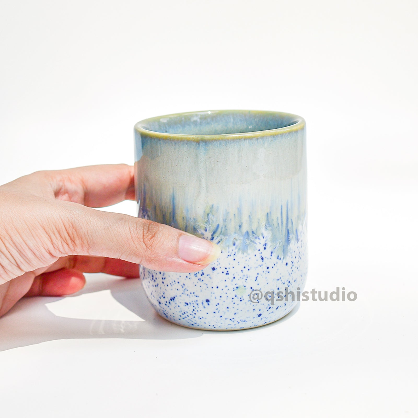 Kulhad Sipper Tea Cup - Speckled Ice