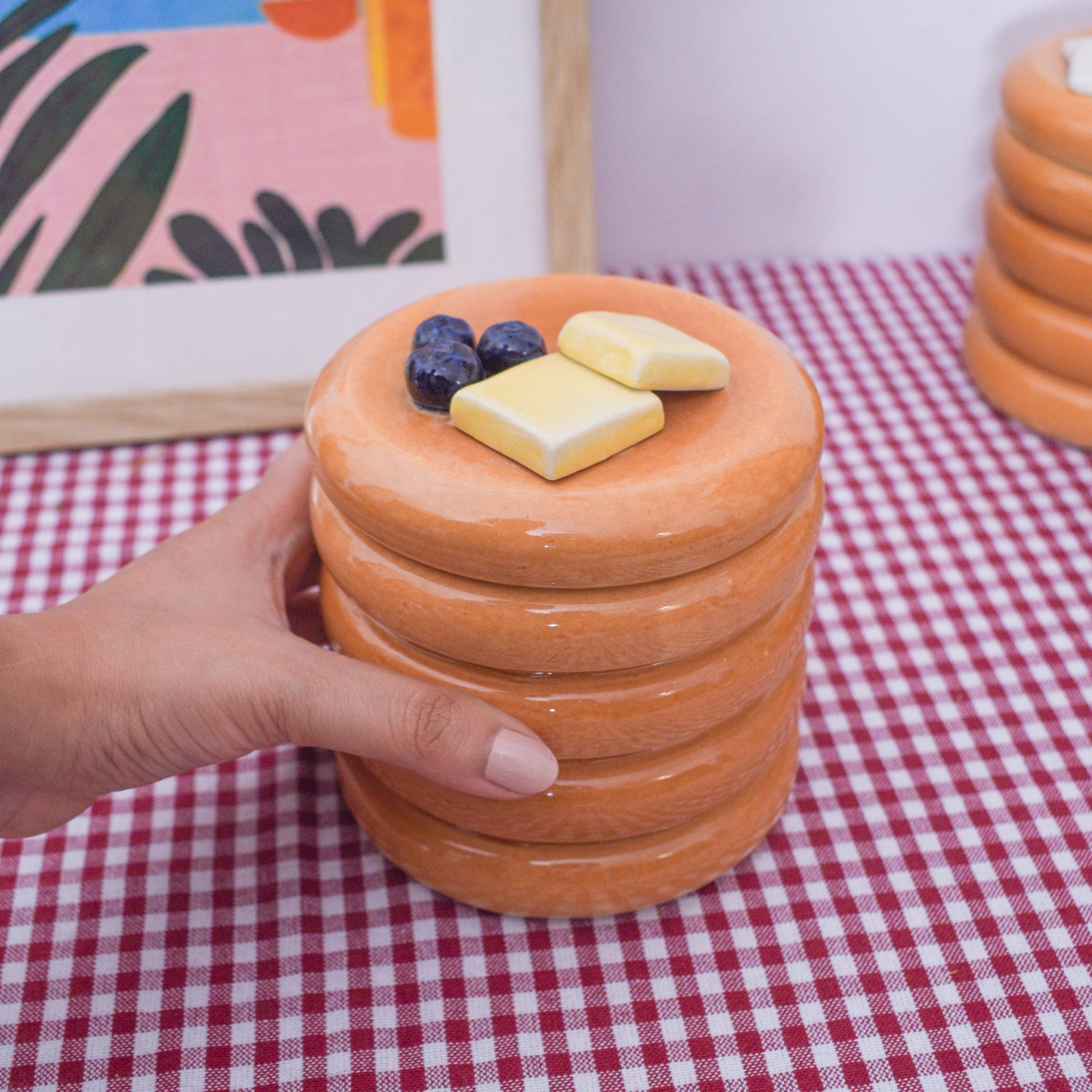 Ceramic Jar - Pancake Stack