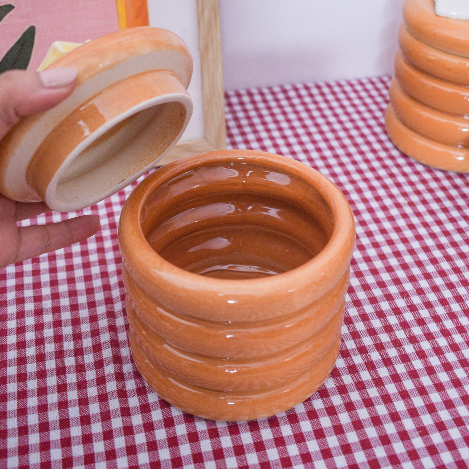 Ceramic Jar - Pancake Stack