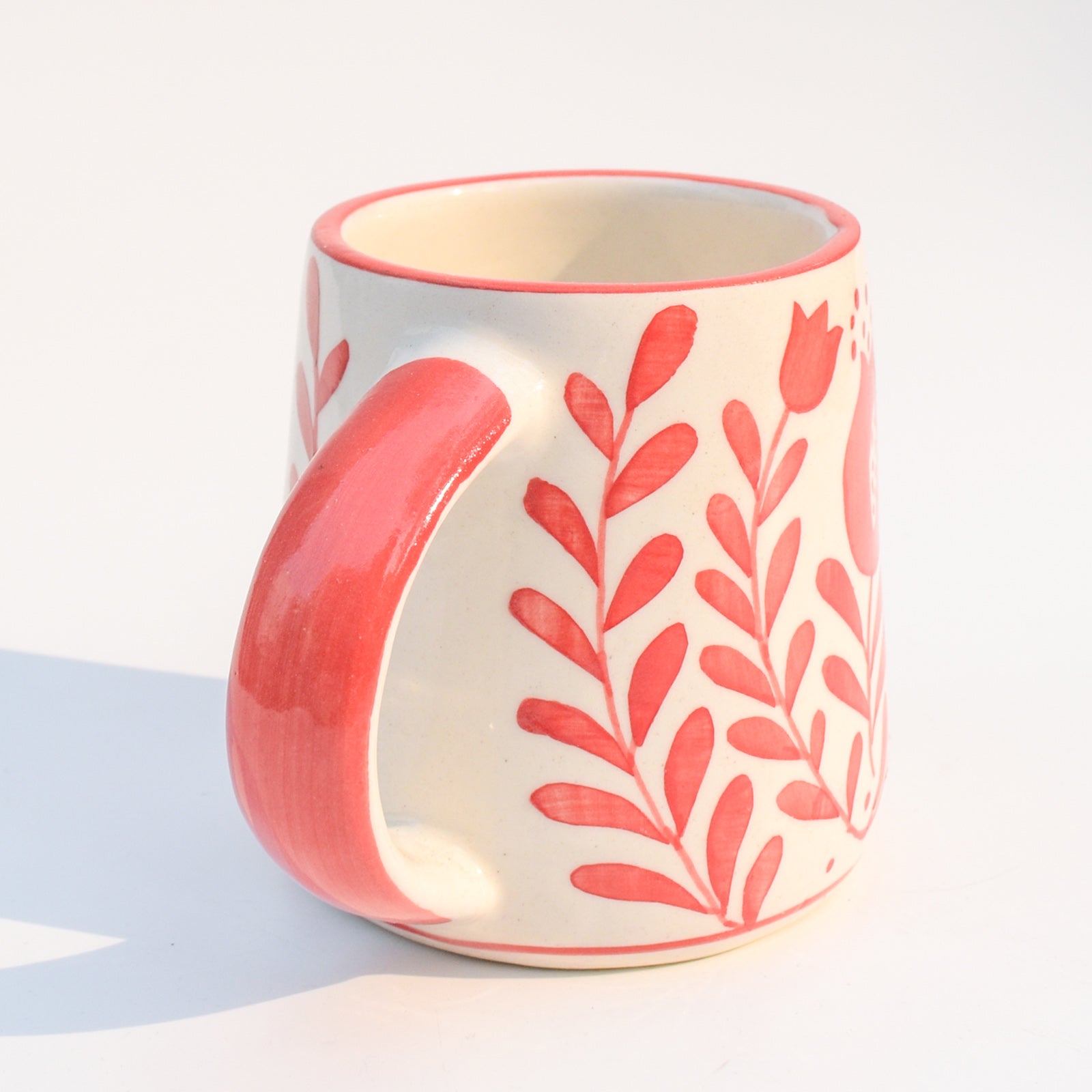 Red Anar Mug, Blossom Stand & Diya Gift Set