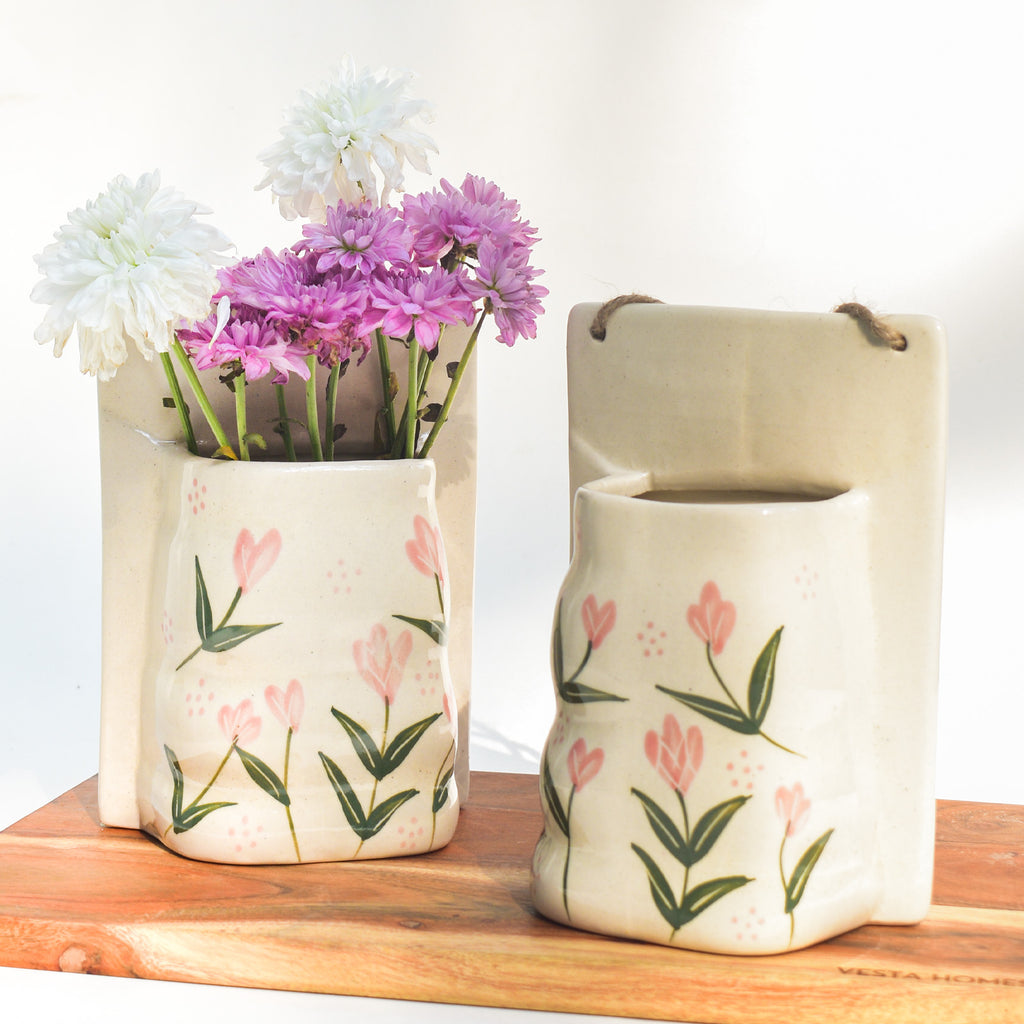 Ceramic Wall Planter - Tulip