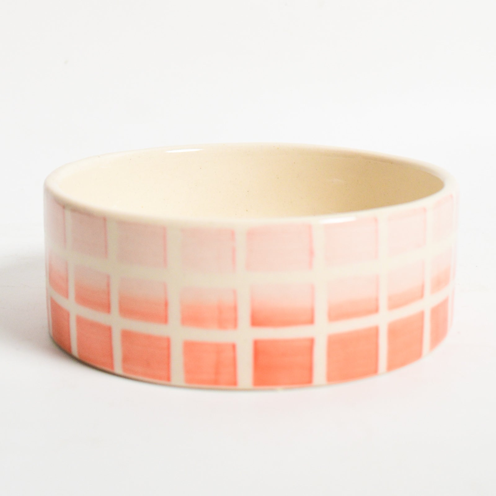 Ceramic Small Bowl - Checked Ombre