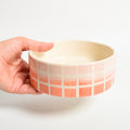 Ceramic Small Bowl - Checked Ombre