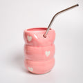 Sip Bubble Tumbler With Straw - Pink Heart