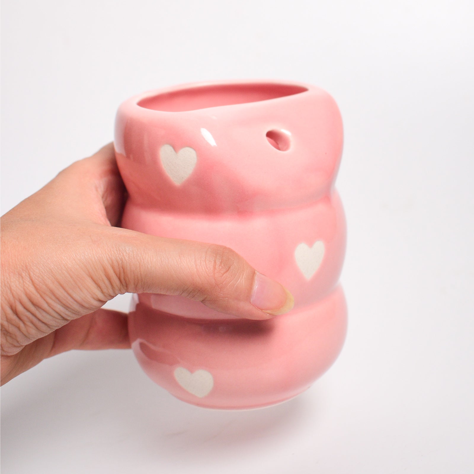 Sip Bubble Tumbler With Straw - Pink Heart