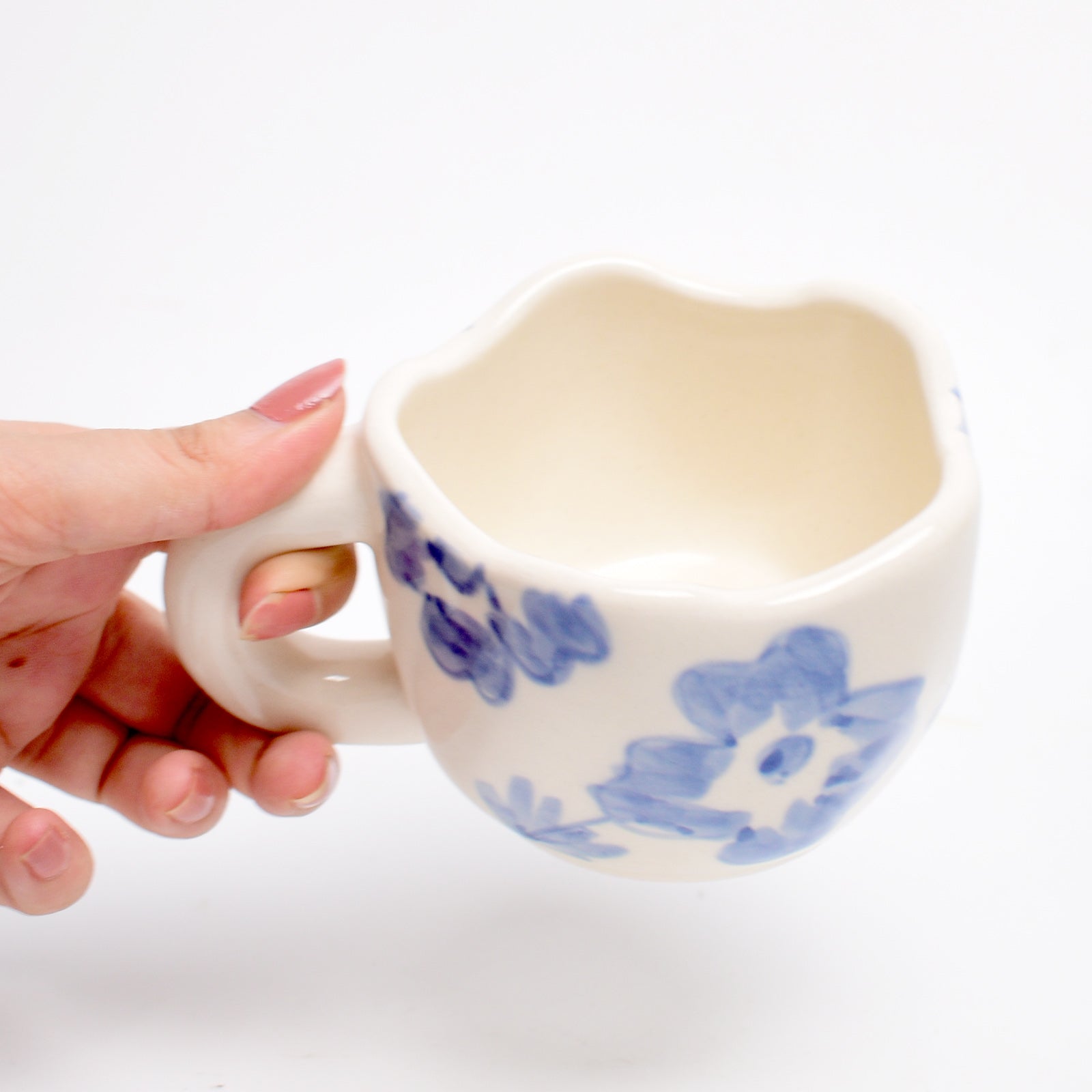 Ceramic cute mug - Blue Blossom