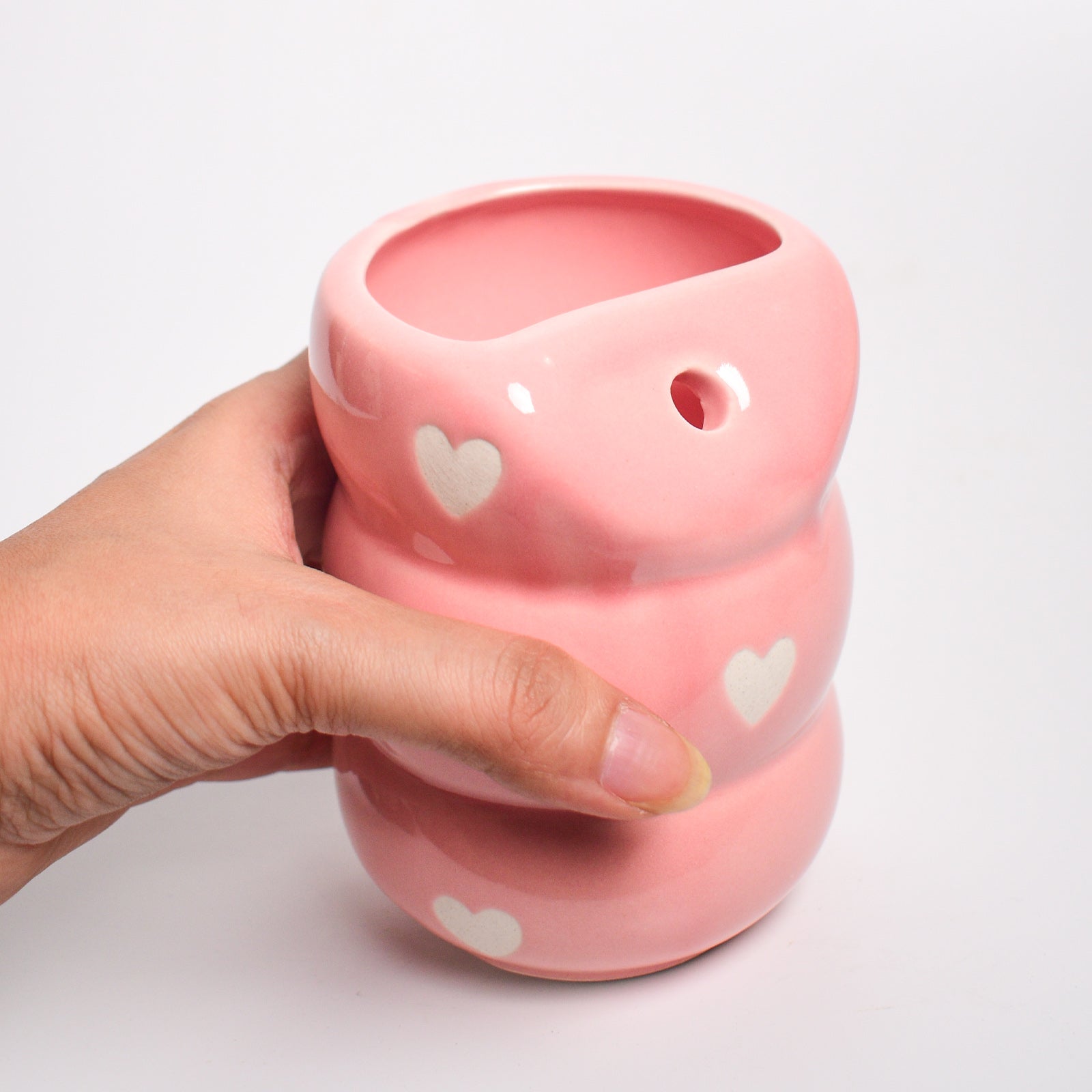 Sip Bubble Tumbler With Straw - Pink Heart