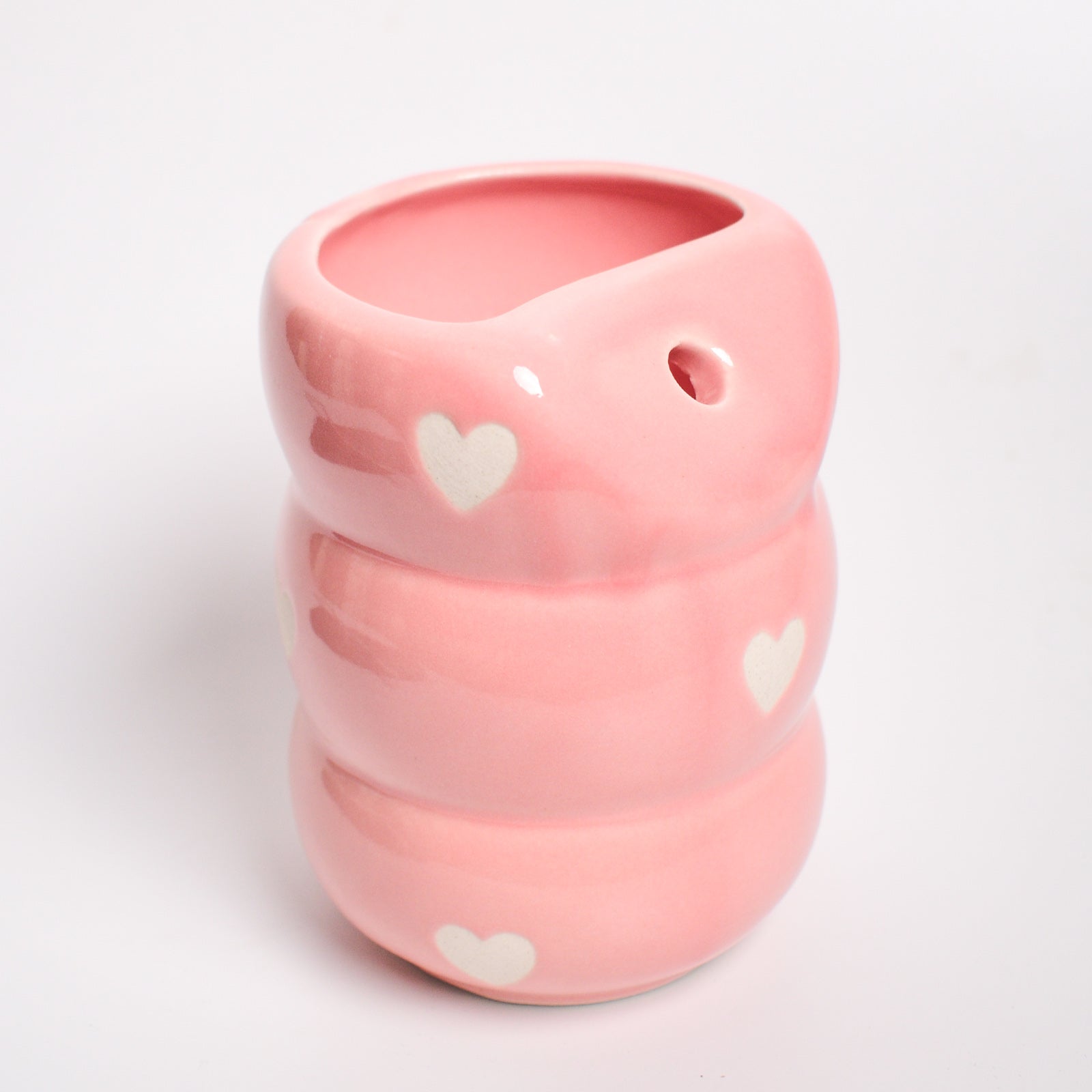 Sip Bubble Tumbler With Straw - Pink Heart