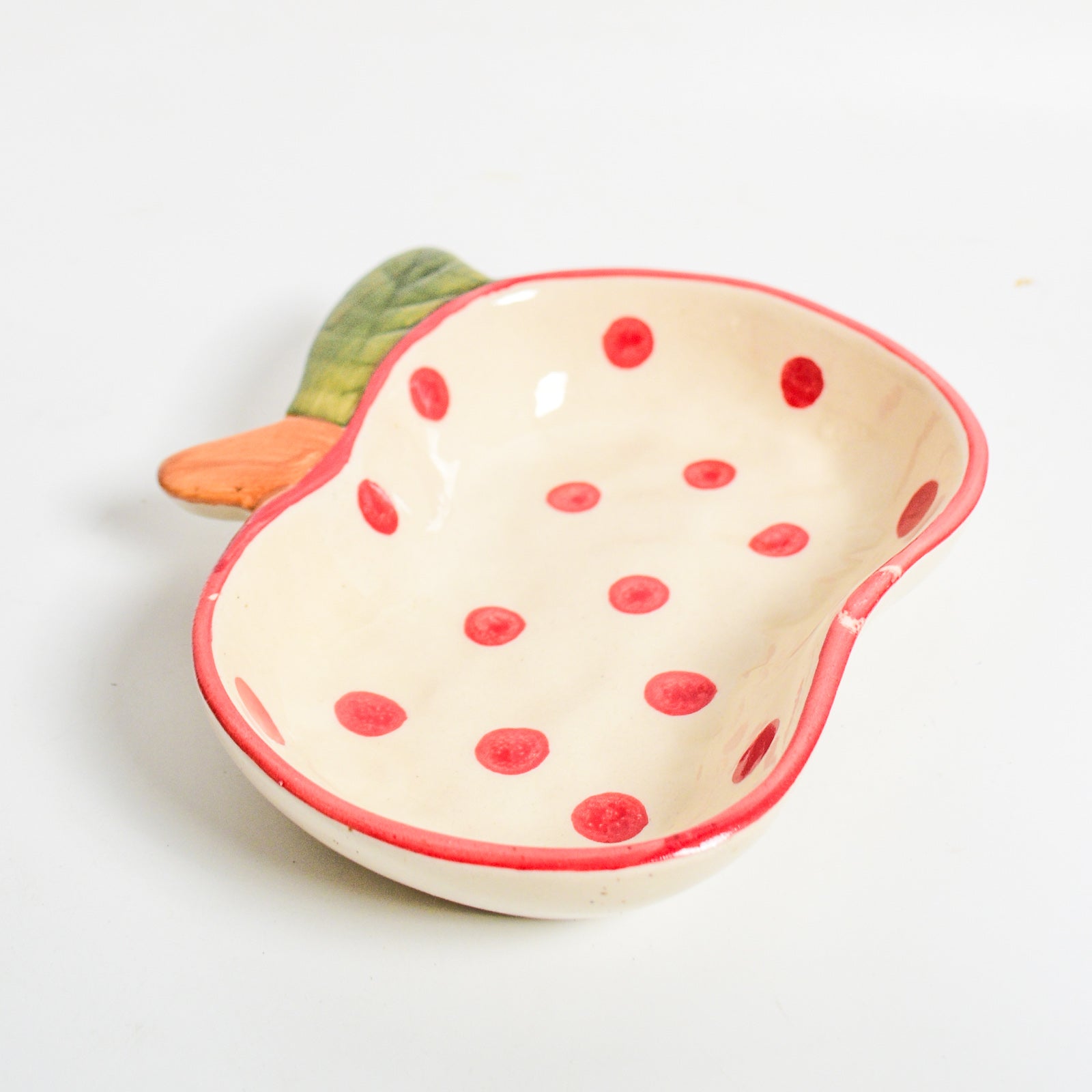 Unique Serving Bowl - Apple Polka