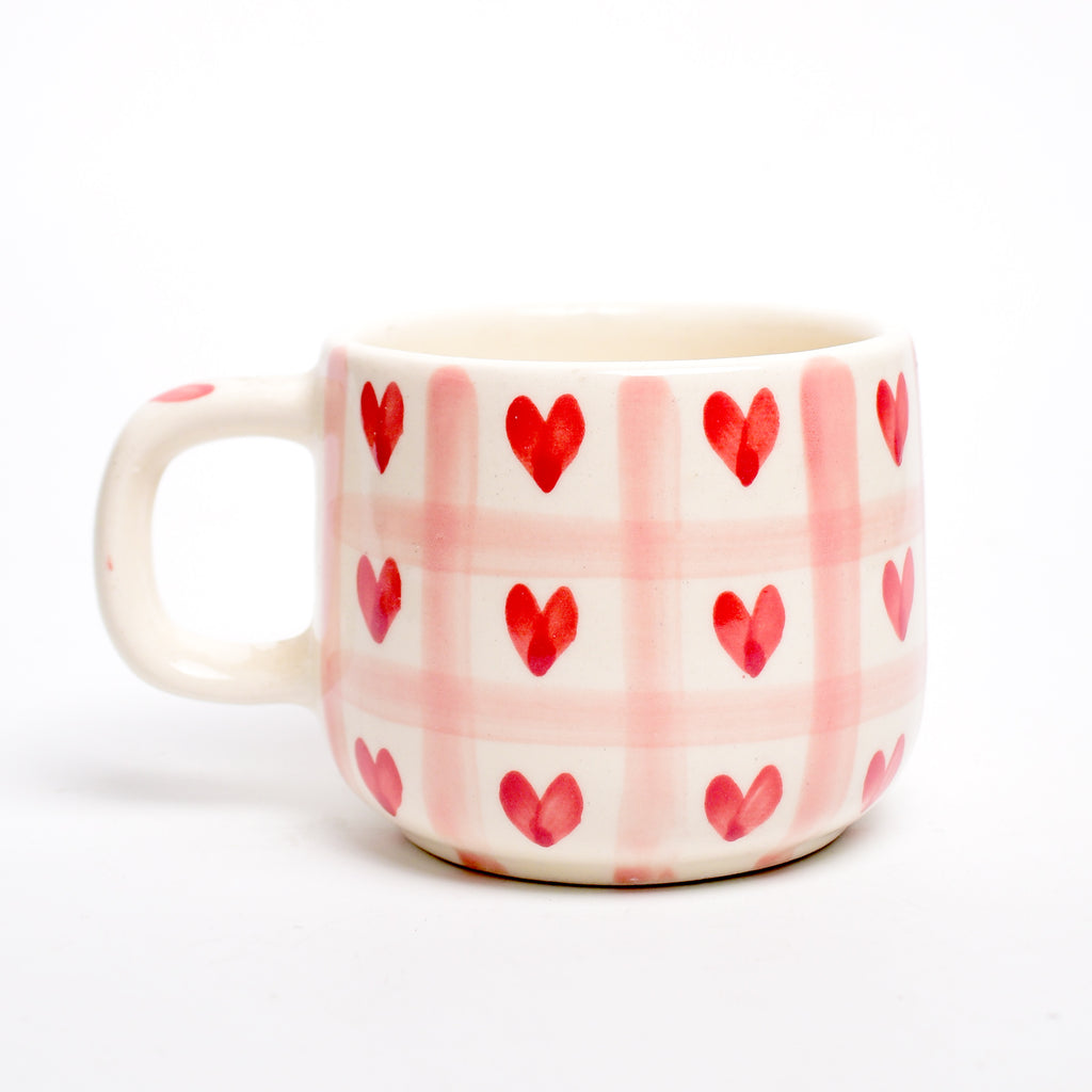 Ceramic cute mug - Heart Checks