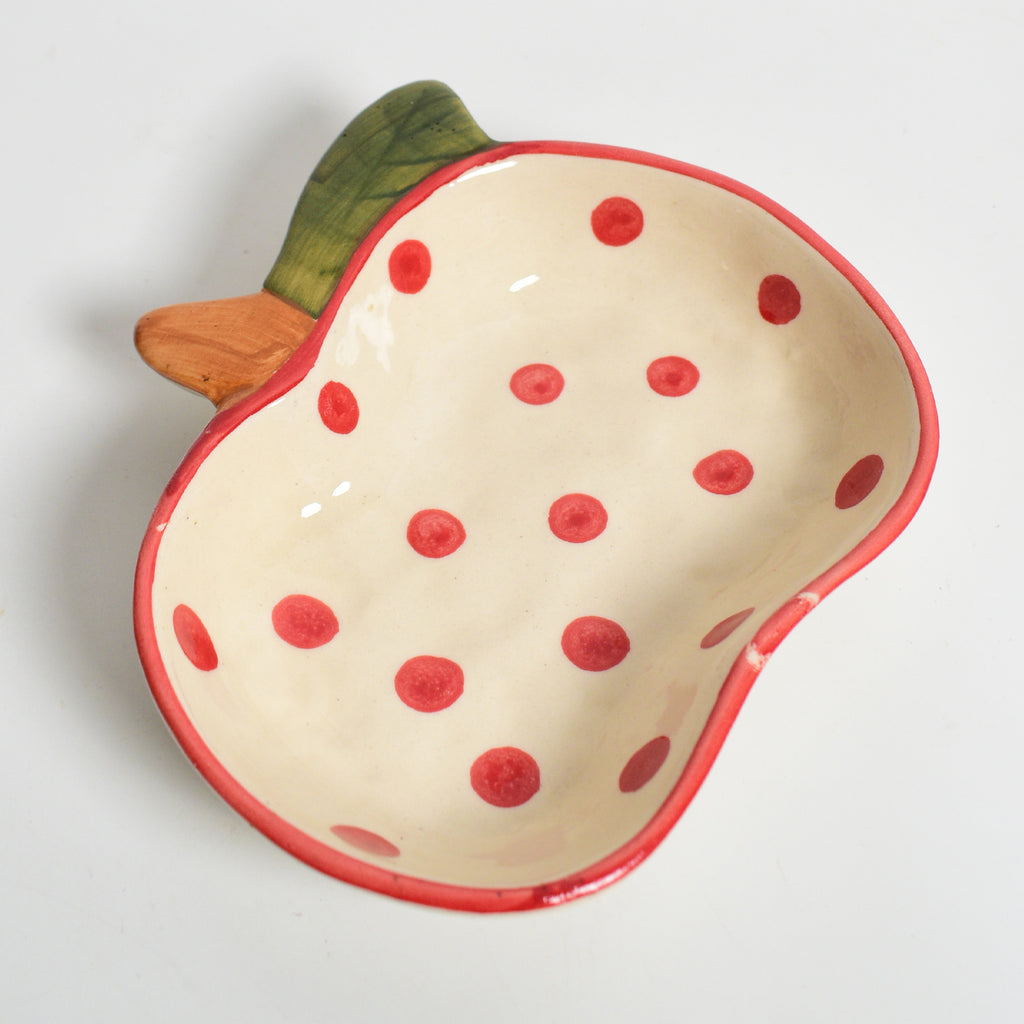 Unique Serving Bowl - Apple Polka