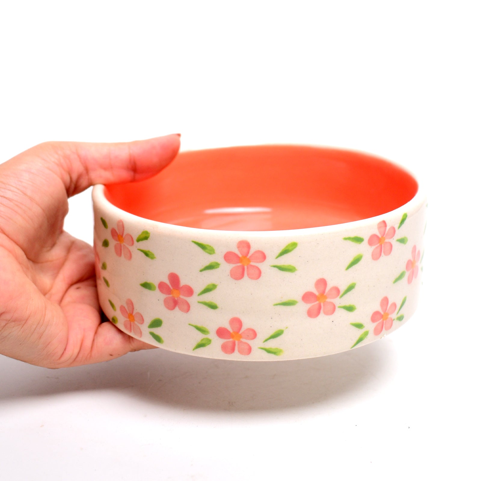Ceramic Small Bowl - Orange Bloom