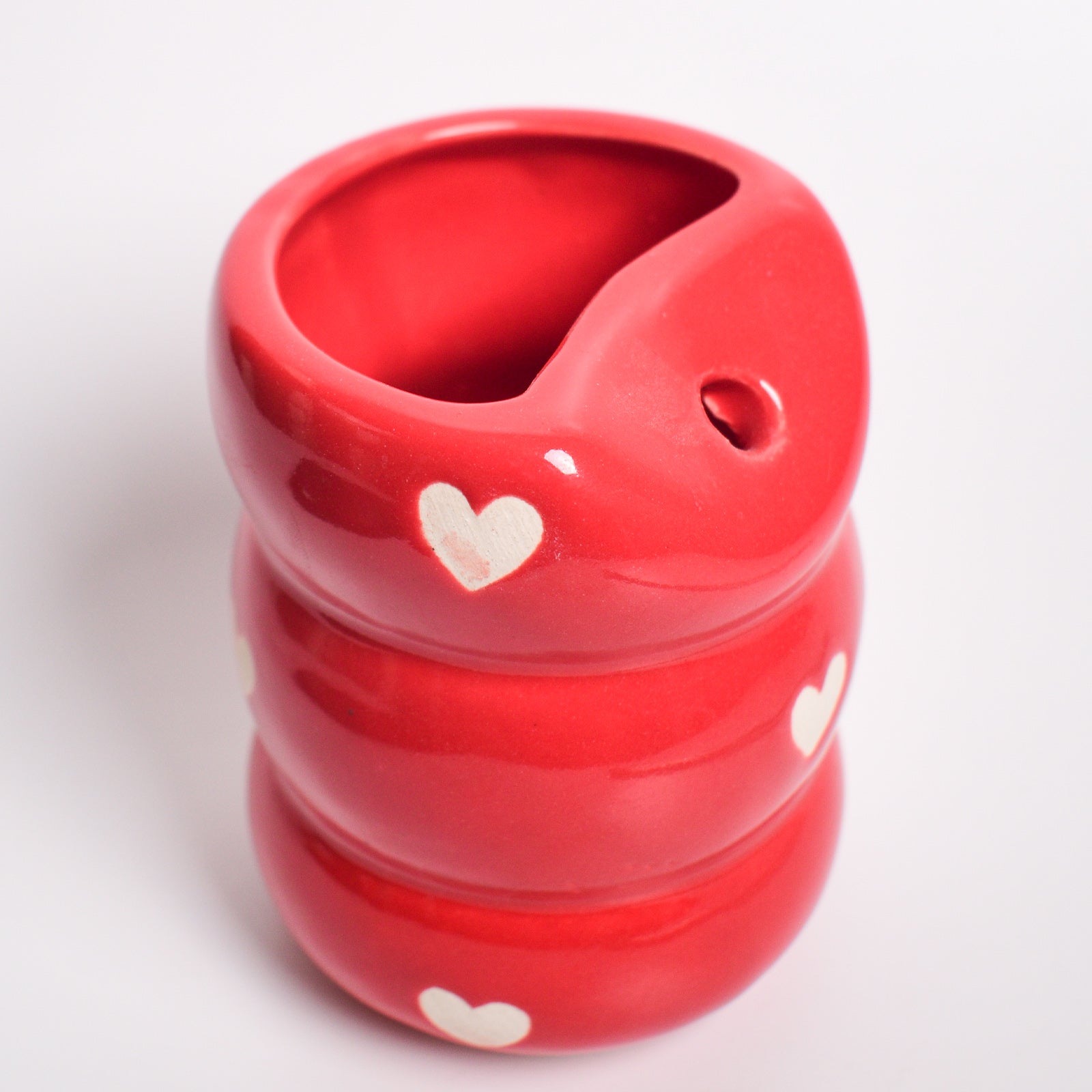 Sip Bubble Tumbler With Straw - Red Heart
