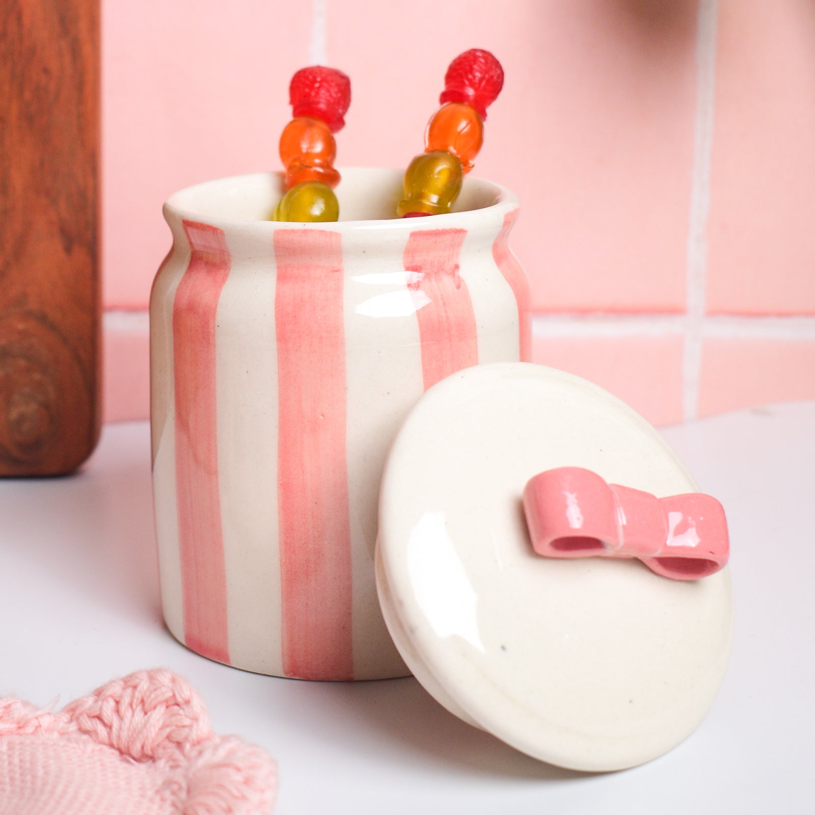 Berry Bow Ceramic Jar Gift Set