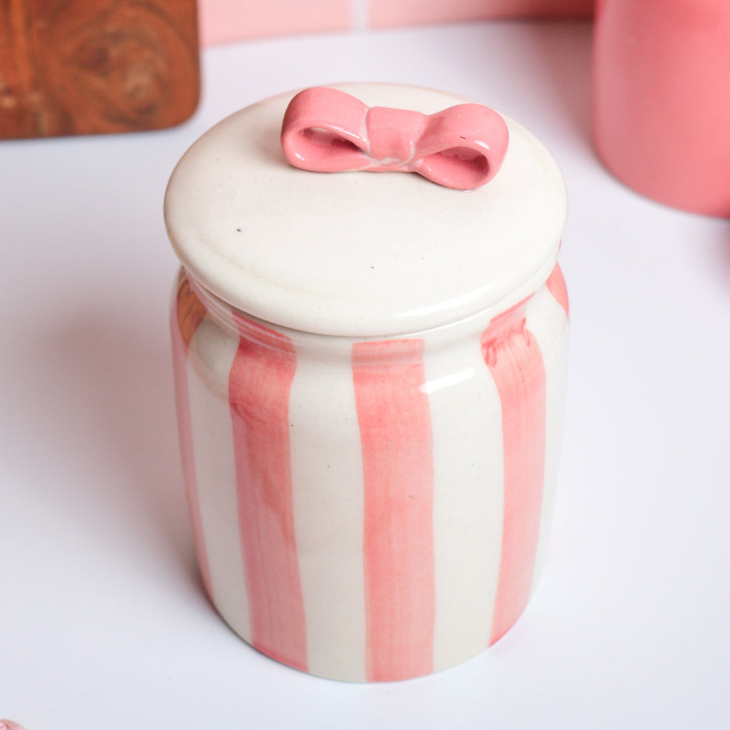 Berry Bow Ceramic Jar Gift Set