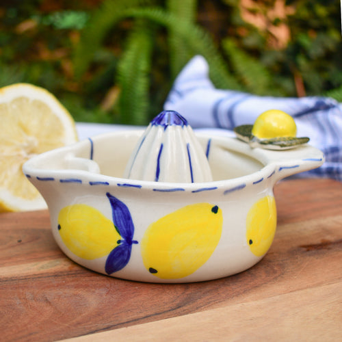 Ceramic Citrus Hand Juicer with Strainer – Lemon