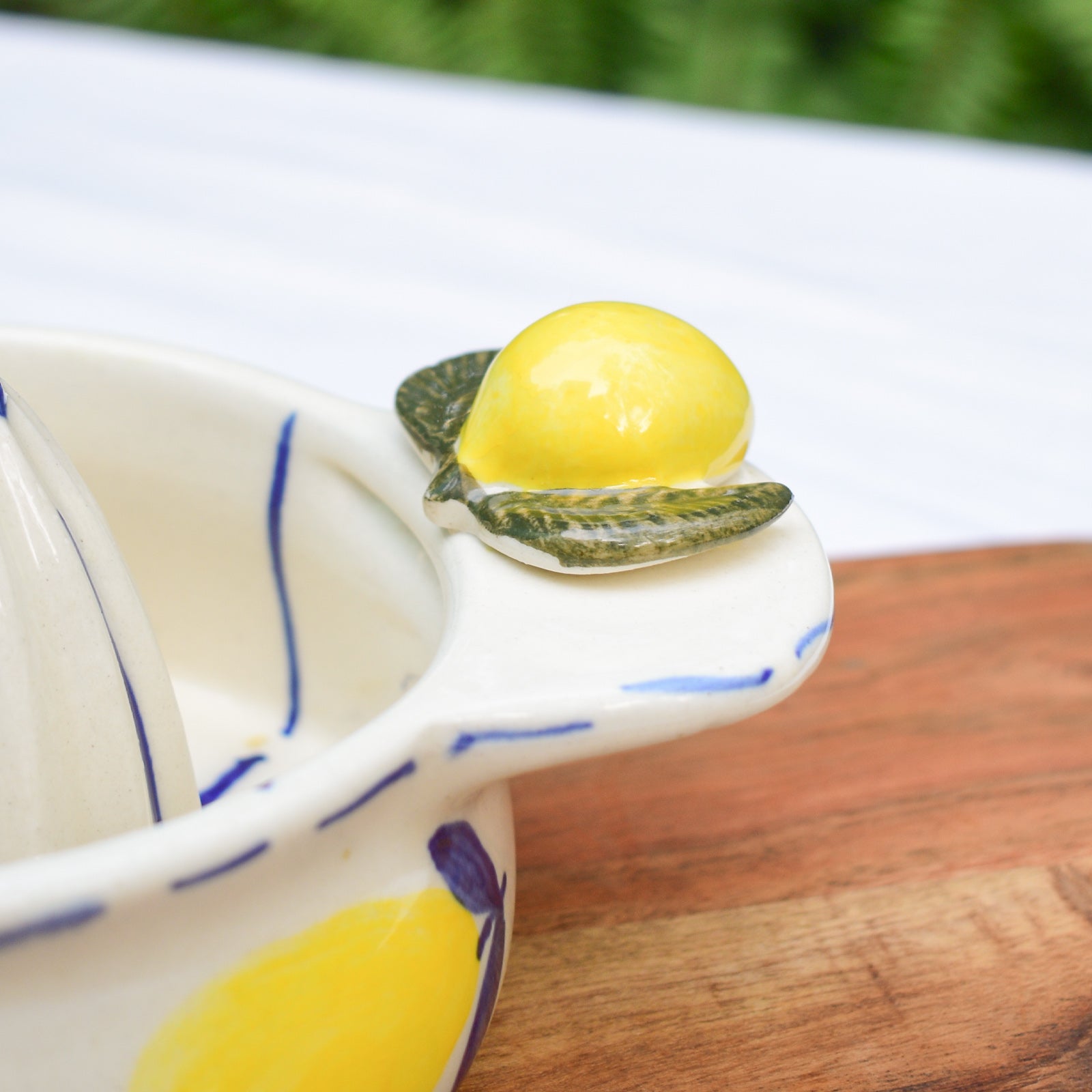 Ceramic Citrus Hand Juicer with Strainer – Lemon