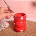 Sip Bubble Tumbler With Straw - Red Heart