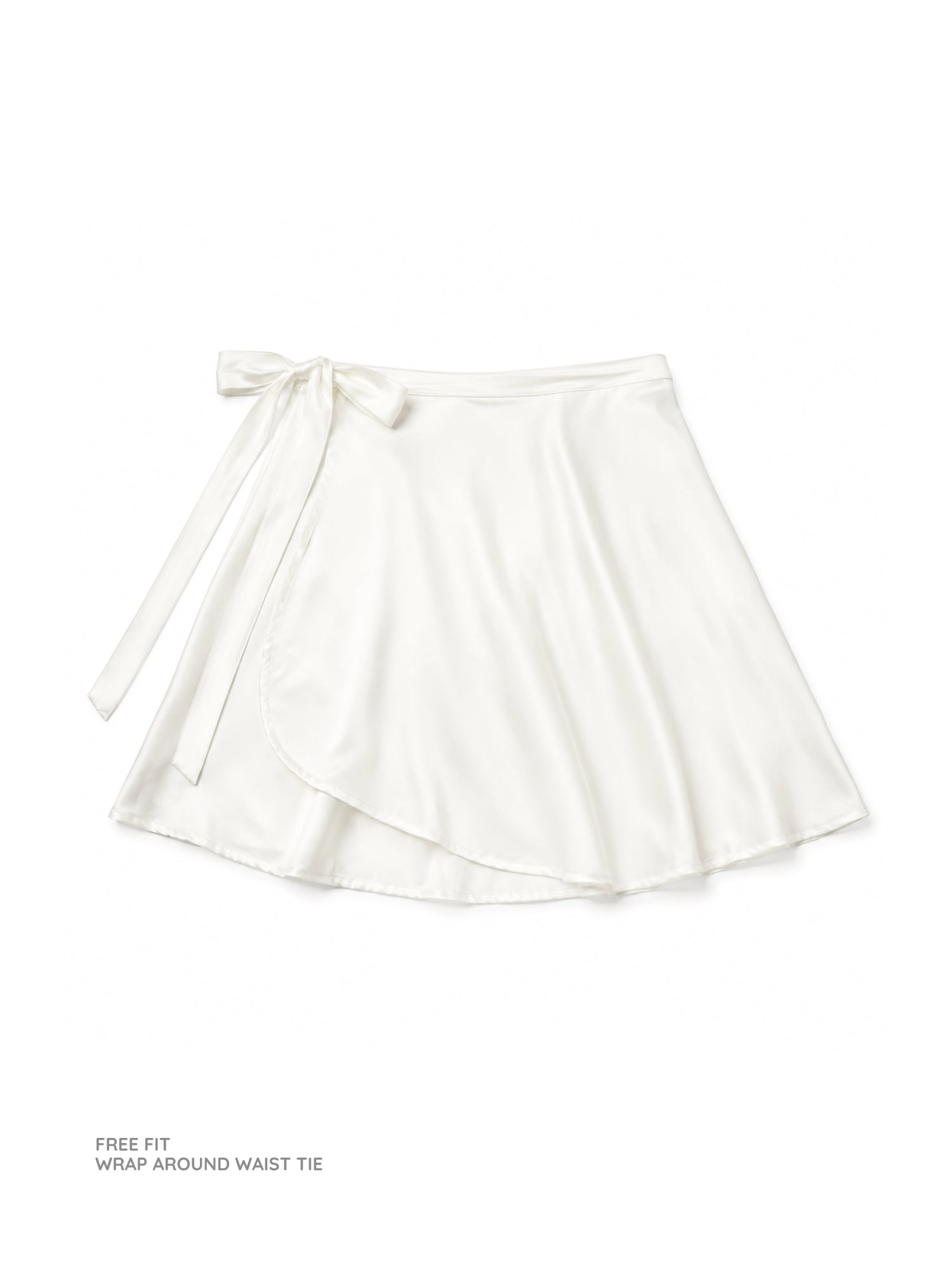 All-White Satin Wrap Co-ord Set
