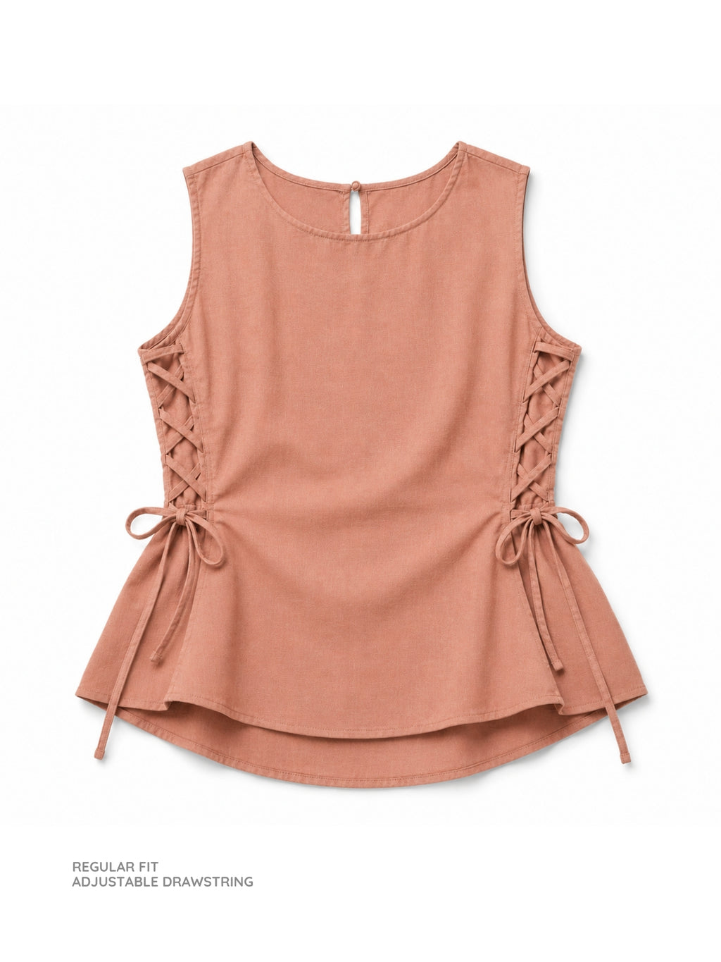 Dusty Rose Drawstring Top