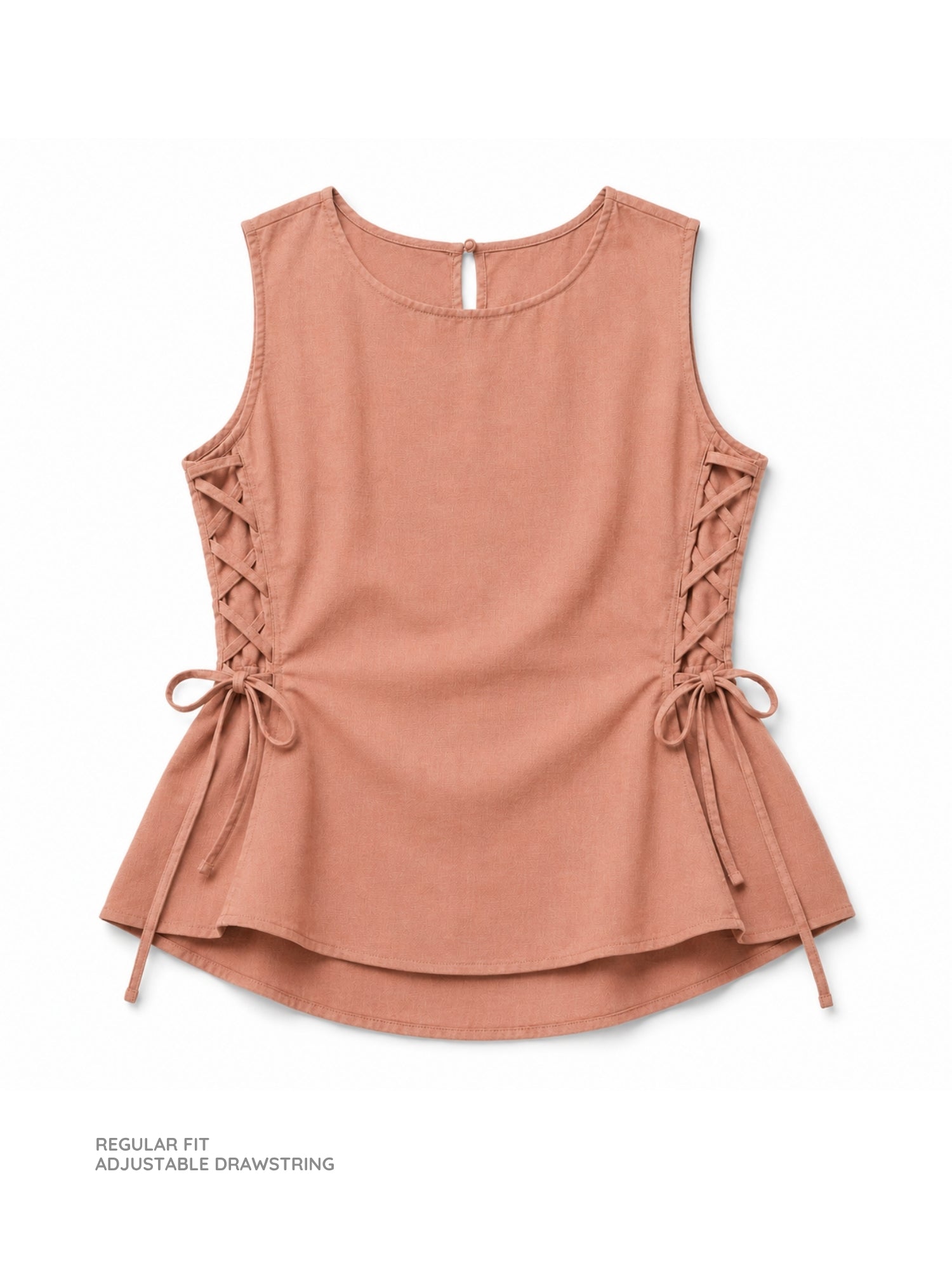 Dusty Rose Drawstring Top