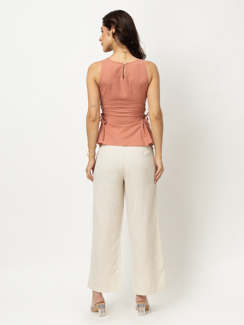Dusty Rose Drawstring Top