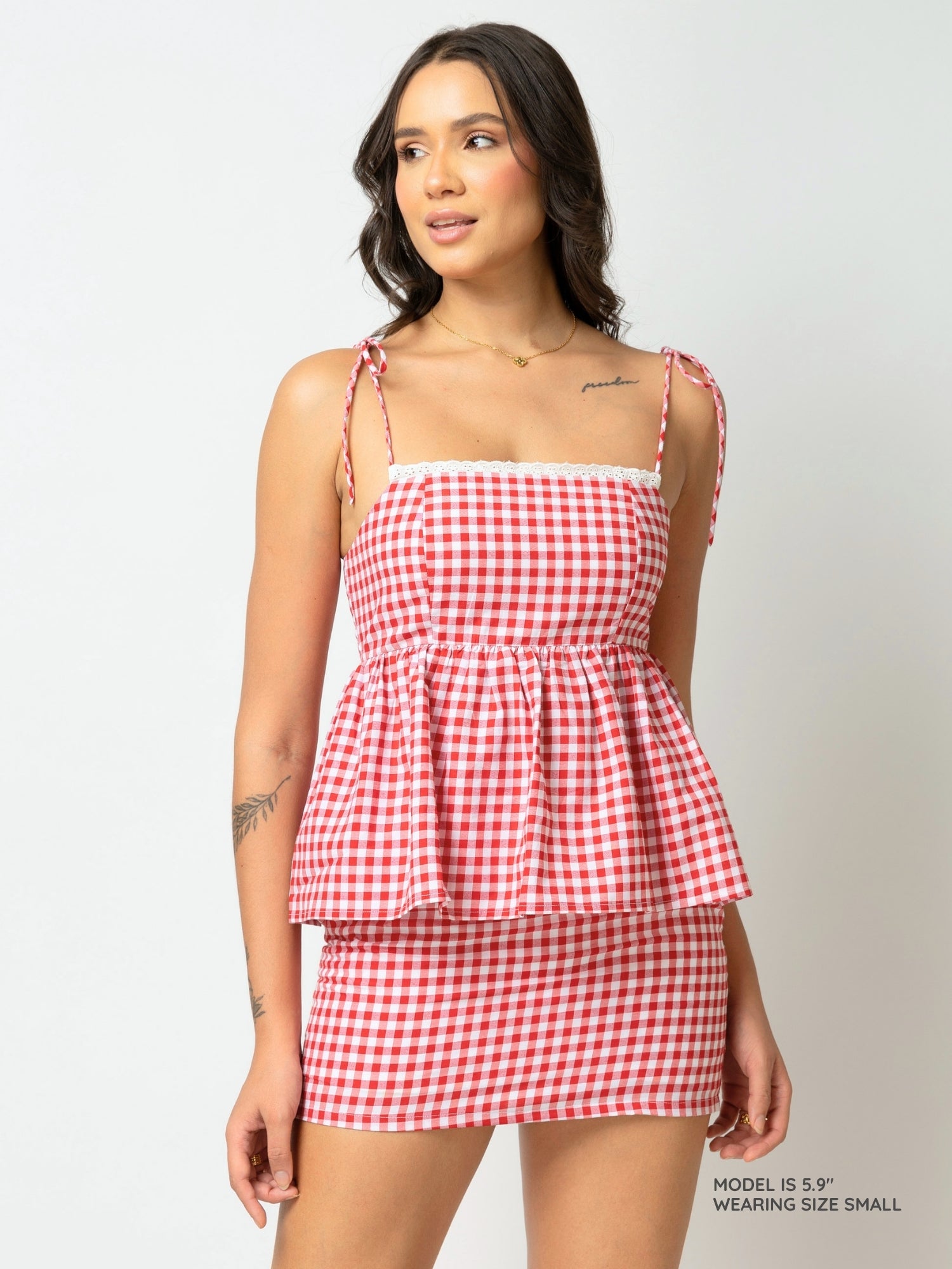 Gingham Lace Sunday Co-ord Set