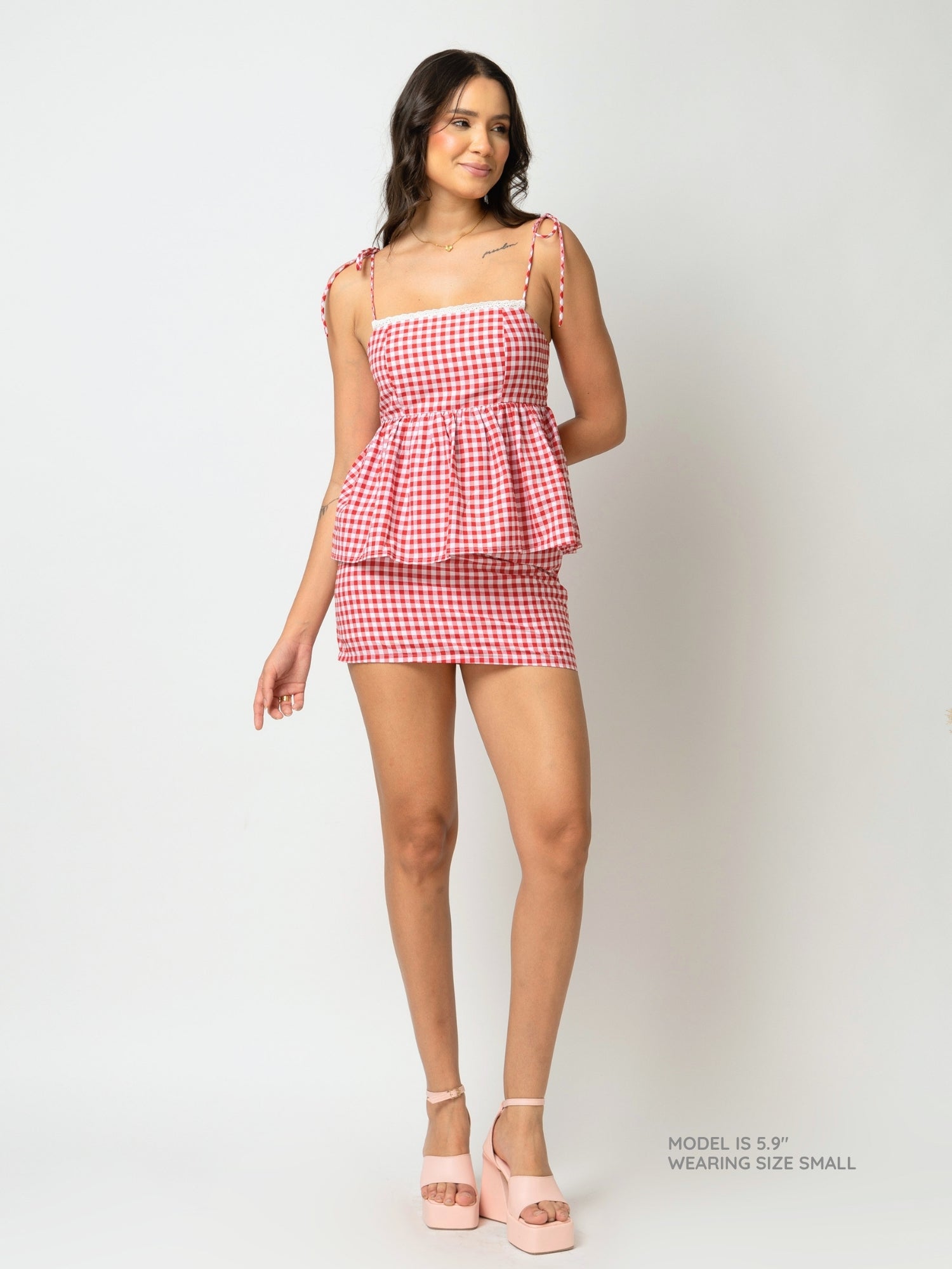 Gingham Lace Sunday Co-ord Set