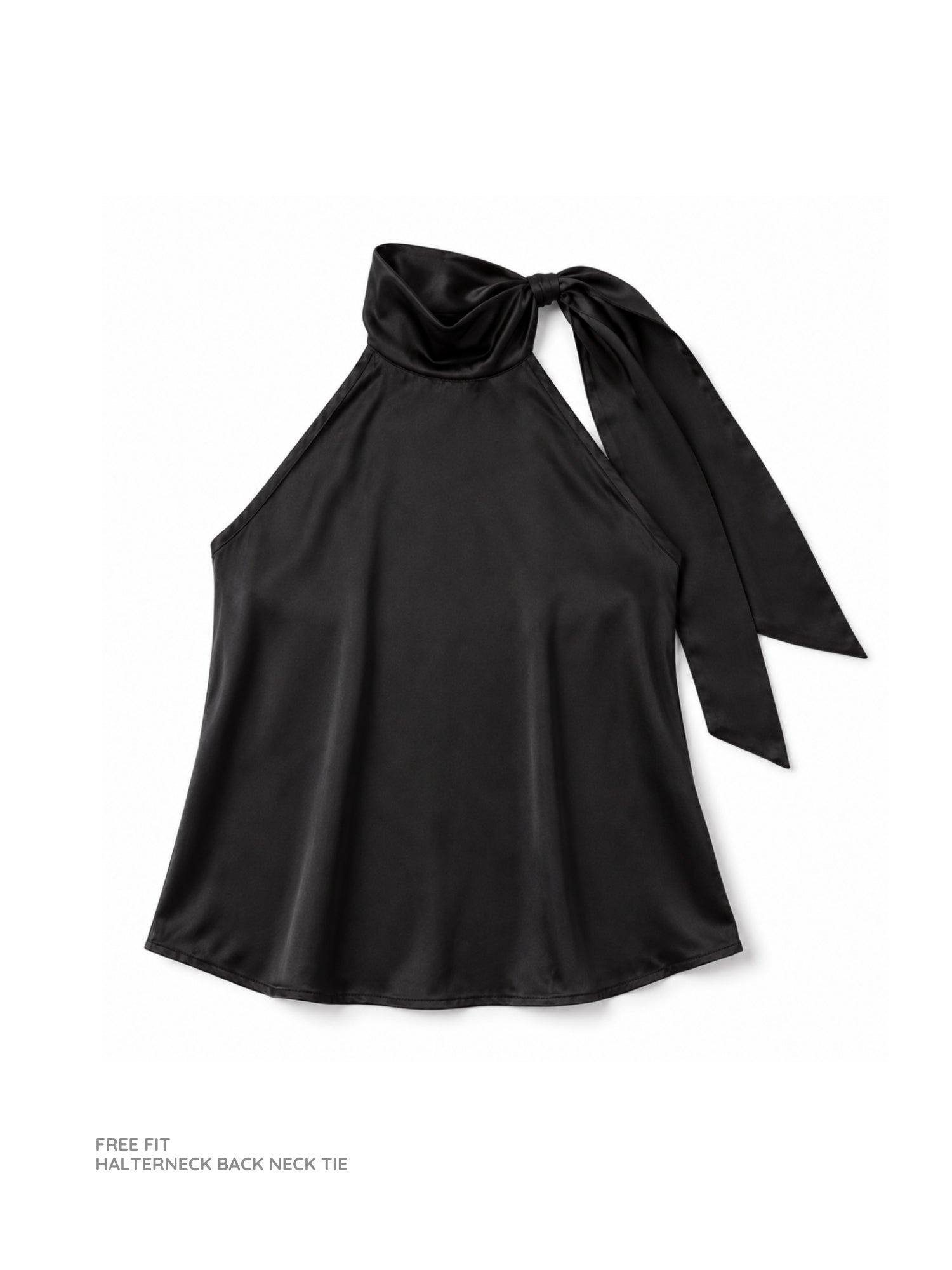 All-Black Satin Wrap Co-ord Set