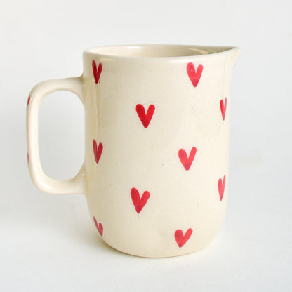 ceramic jug cupid heart