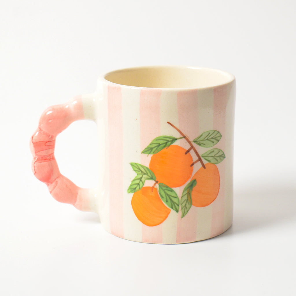Coffee mug - Pink Striped Oranges