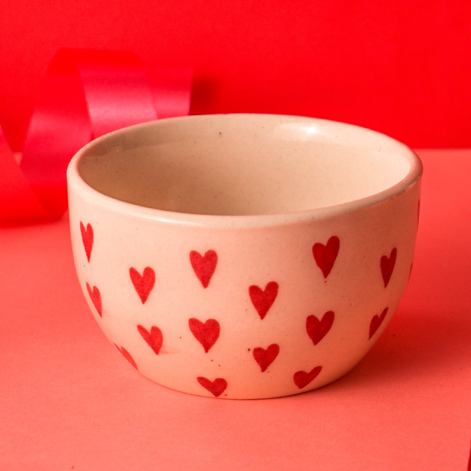 Cute Handmade Bowl - Love Hearts