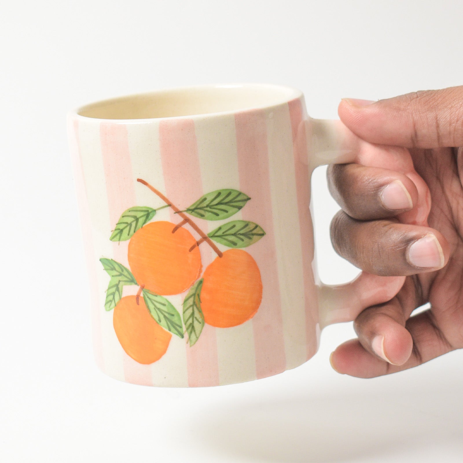 Coffee mug - Pink Striped Oranges