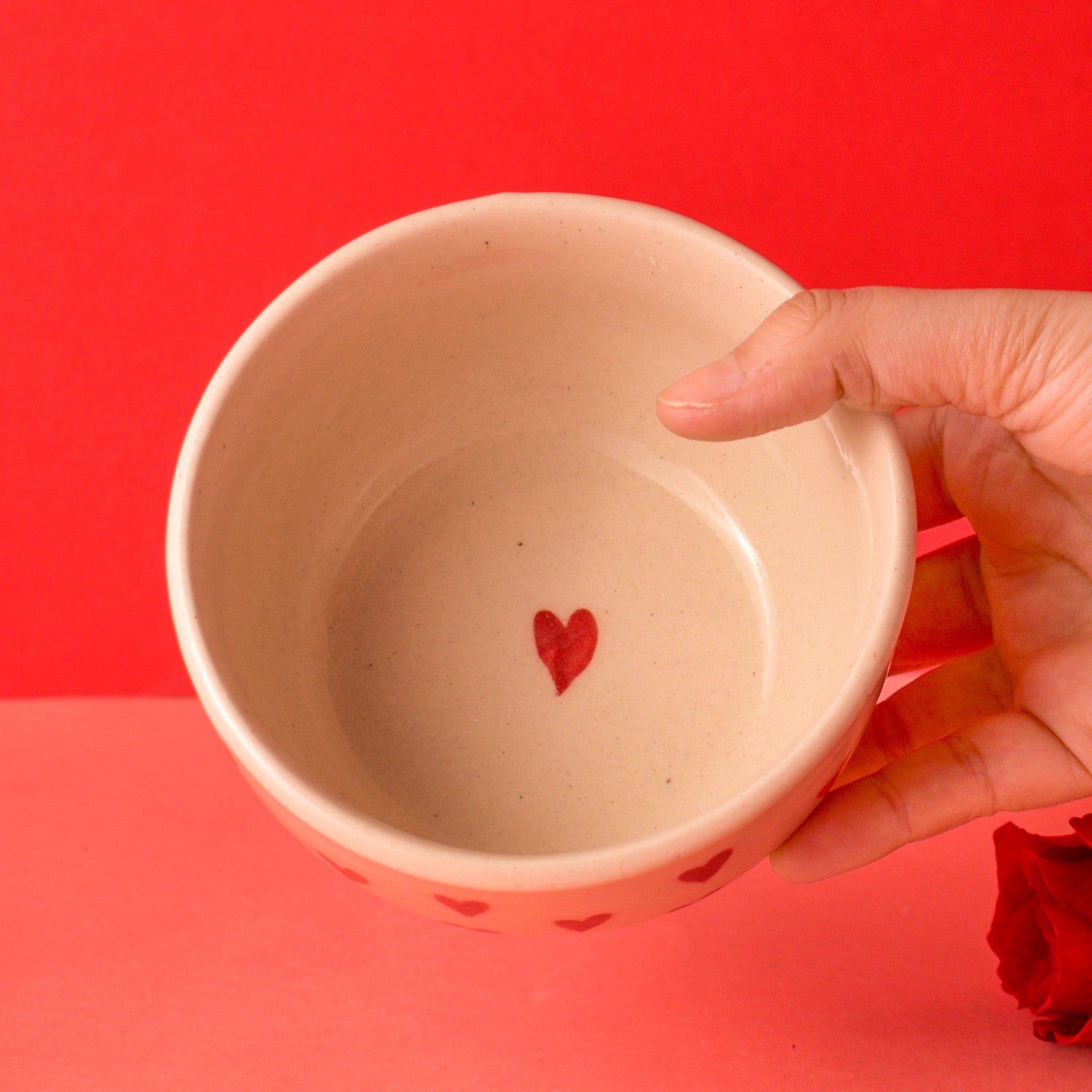 Cute Handmade Bowl - Love Hearts