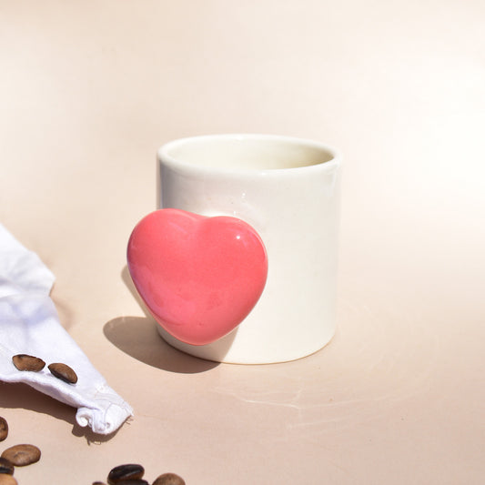 Aesthetic Coffee Mug - Heart Knob