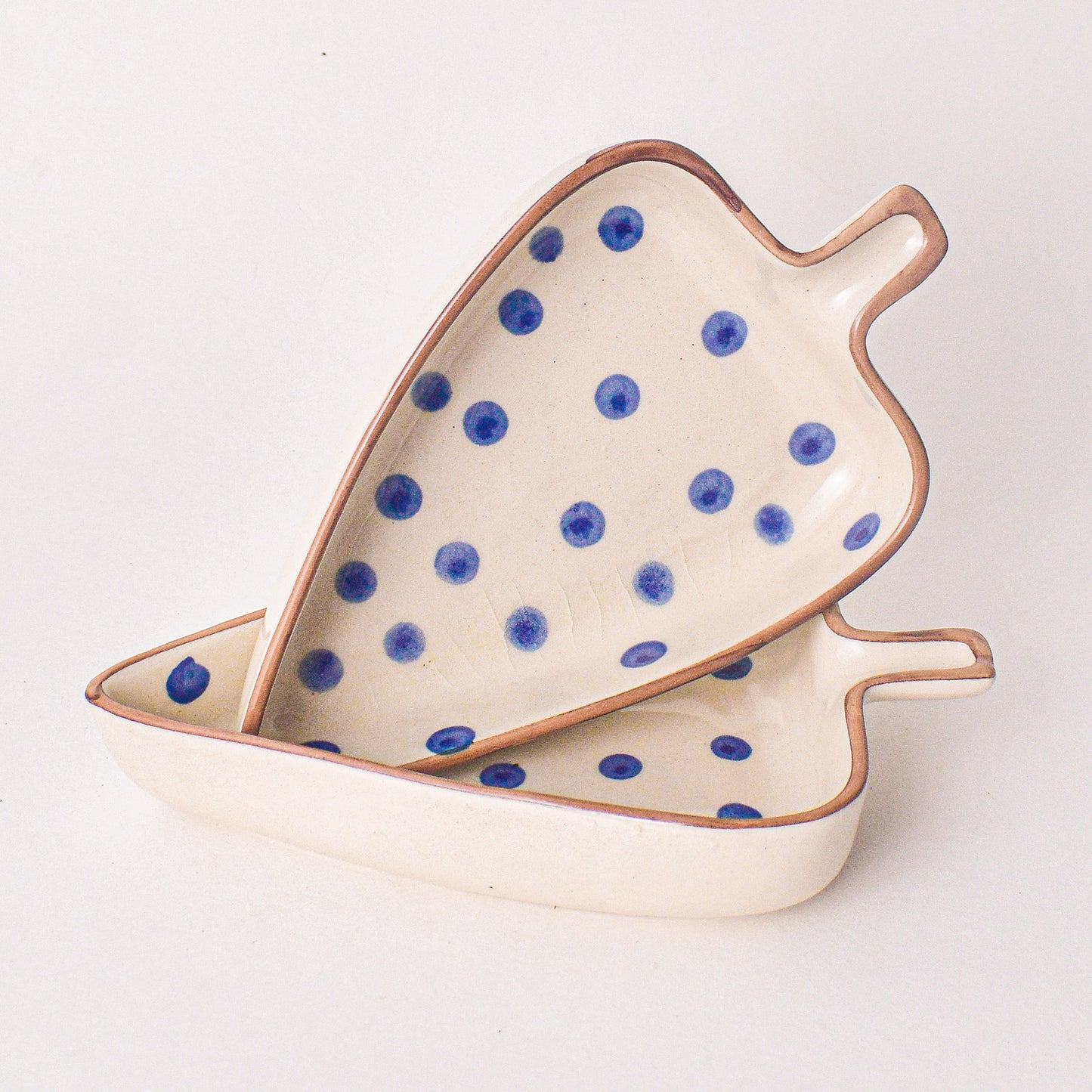 Handmade Ceramic Platter Set - Leaf