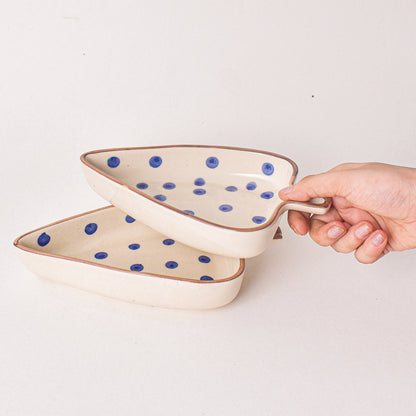 Handmade Ceramic Platter Set - Leaf