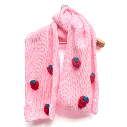 Women’s Oversized Scarf - Pink Strawberry