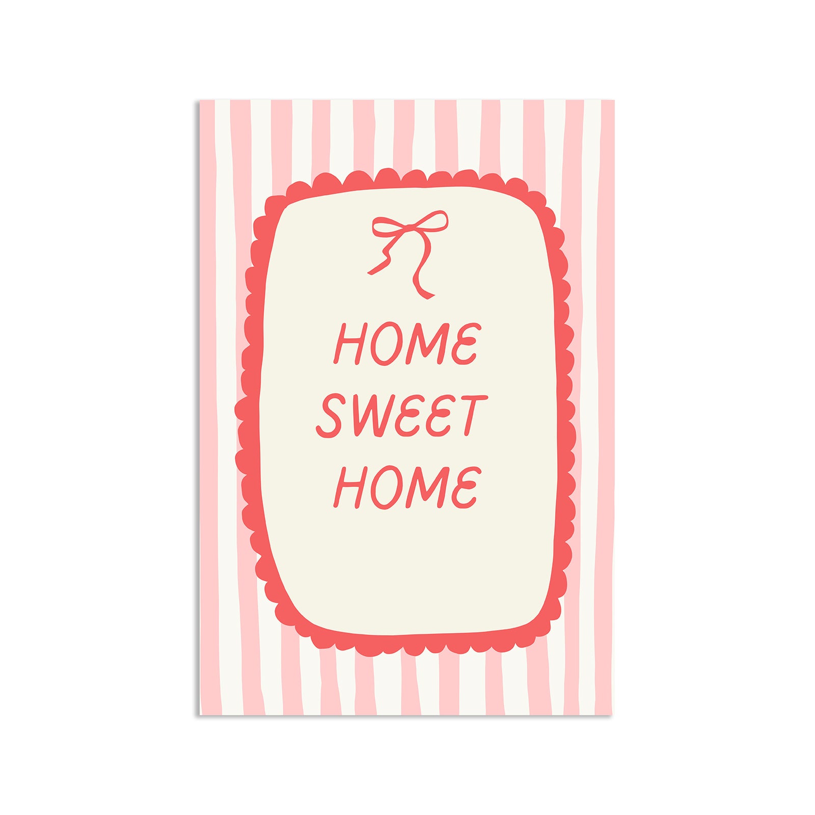 Wall Art Poster - Home Sweet Home (Pink)