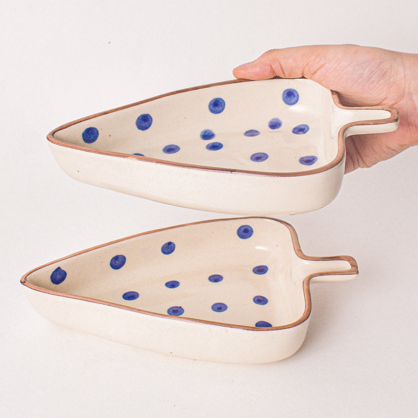 Handmade Ceramic Platter Set - Leaf